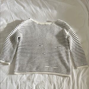 LC Lauren Conrad Black and White Striped Sweater